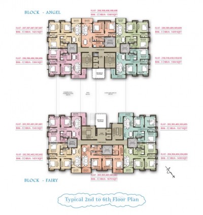 Typical 2nd to 6th Floor Plan
